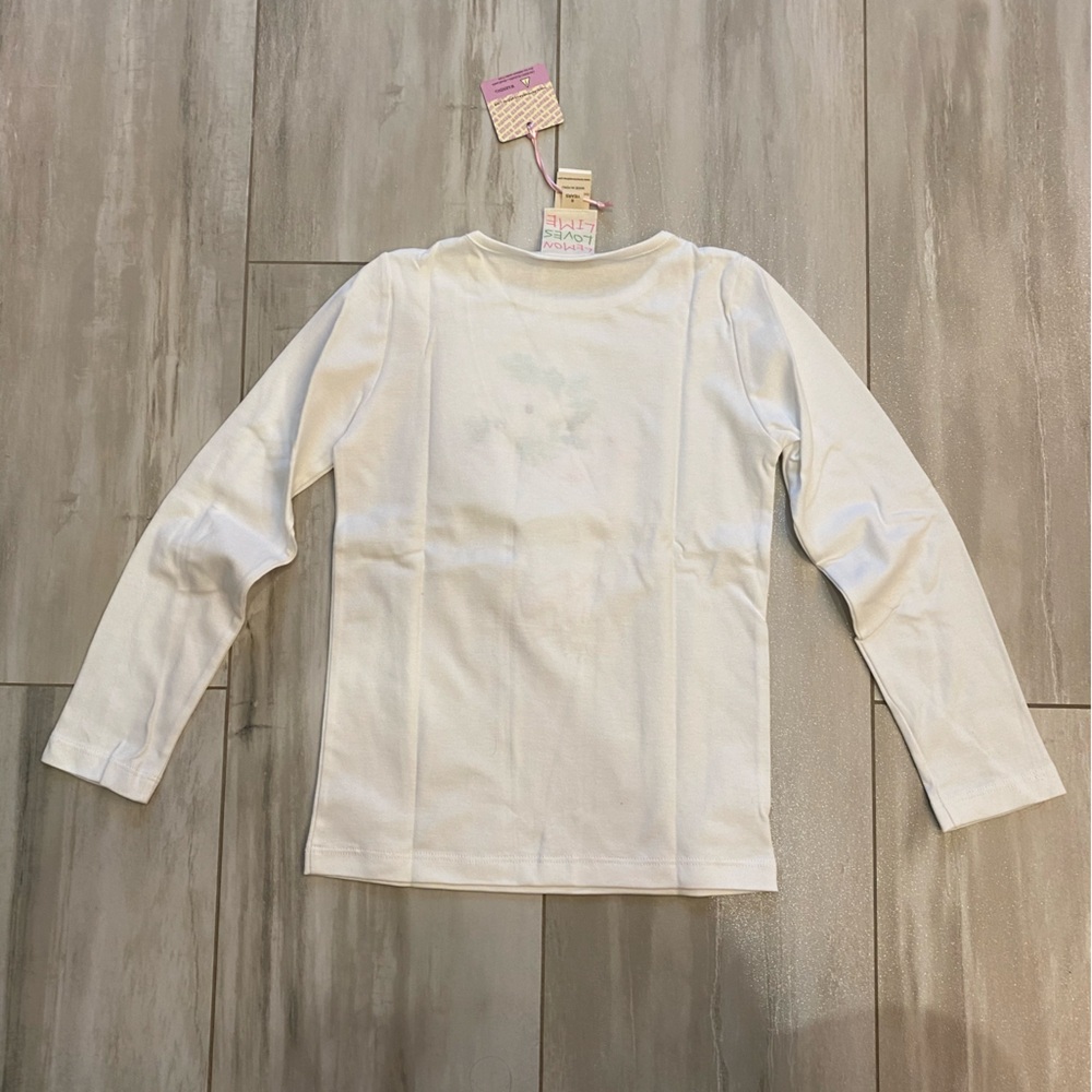 NWT Lemon Loves Lime White Dolphin Wreath Shirt Girls size 6 - Picture 2 of 6